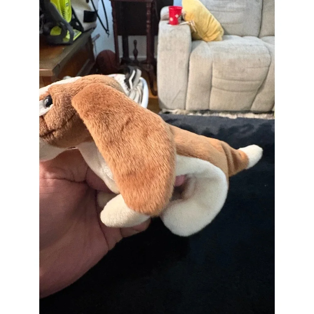 Ty Beanie Babies Tracker the Basset Hound Dog Plush Brown White Vintage 1998